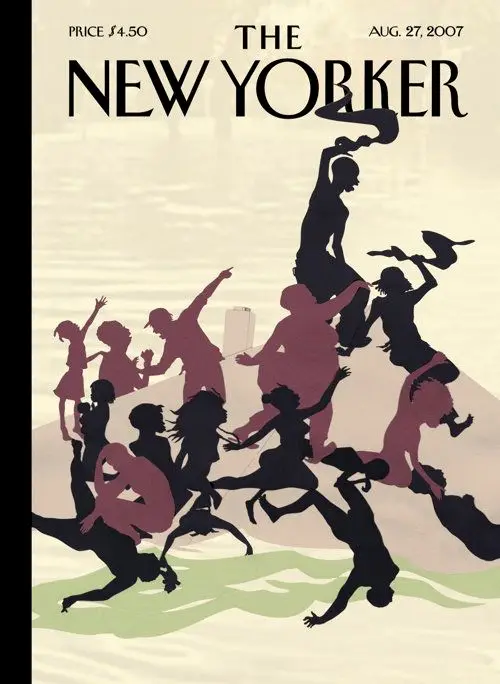 Обложка The New Yorker, 27 августа 2007: После «Катрины»: по течению, художник Кара Уокер