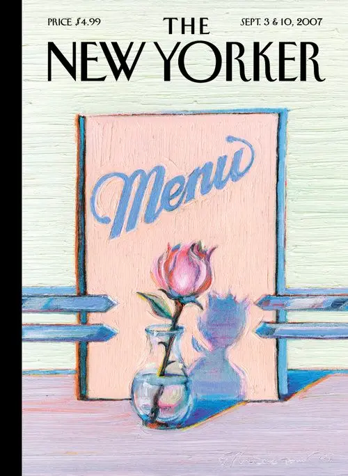 Обложка The New Yorker, 3 сентября 2007: Розовое меню, художник Уэйн Тибо