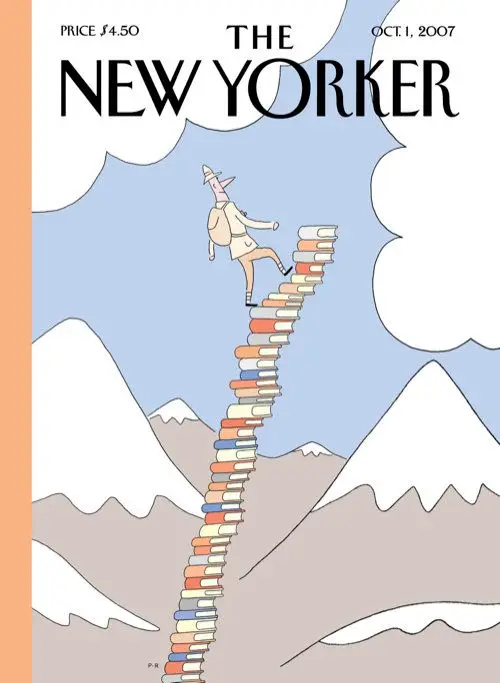 Обложка The New Yorker, 1 октября 2007: Лестница к звёздам, художник Филипп Пети-Руле