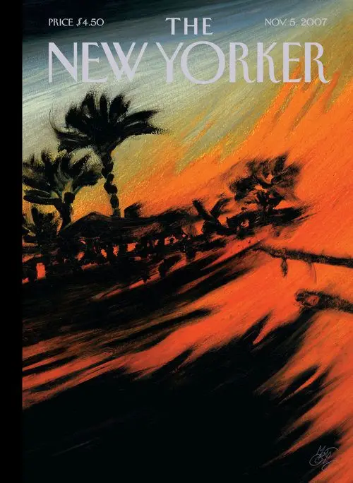 Обложка The New Yorker, 5 ноября 2007: Лесные пожары, художник Лоренцо Маттотти