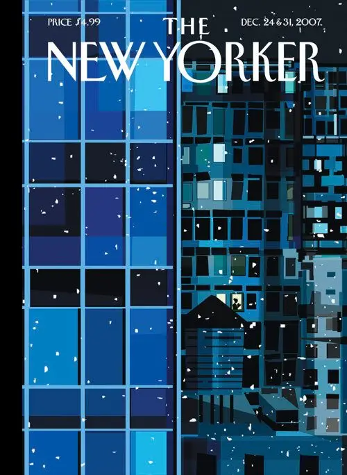 Обложка The New Yorker, 24 декабря 2007: Городской пейзаж, художник Ким Димарко
