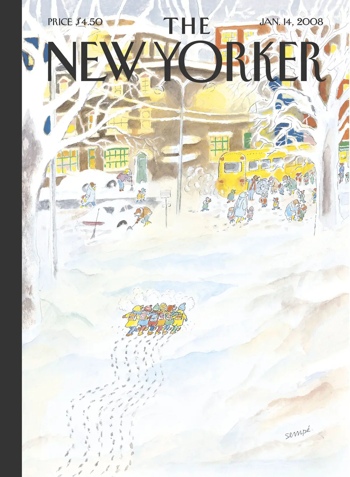 Обложка The New Yorker, 14 января 2008: Вместе, художник Жан-Жак Сампе