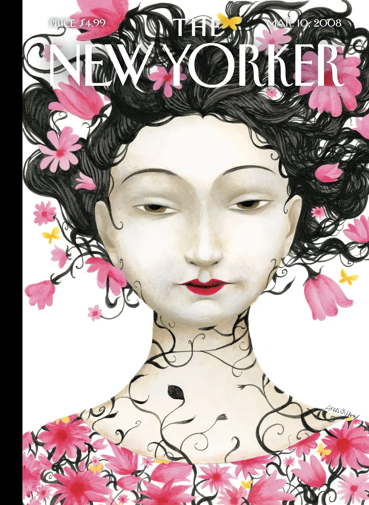 Обложка The New Yorker, 10 марта 2008: Цветы, художник Ана Хуан