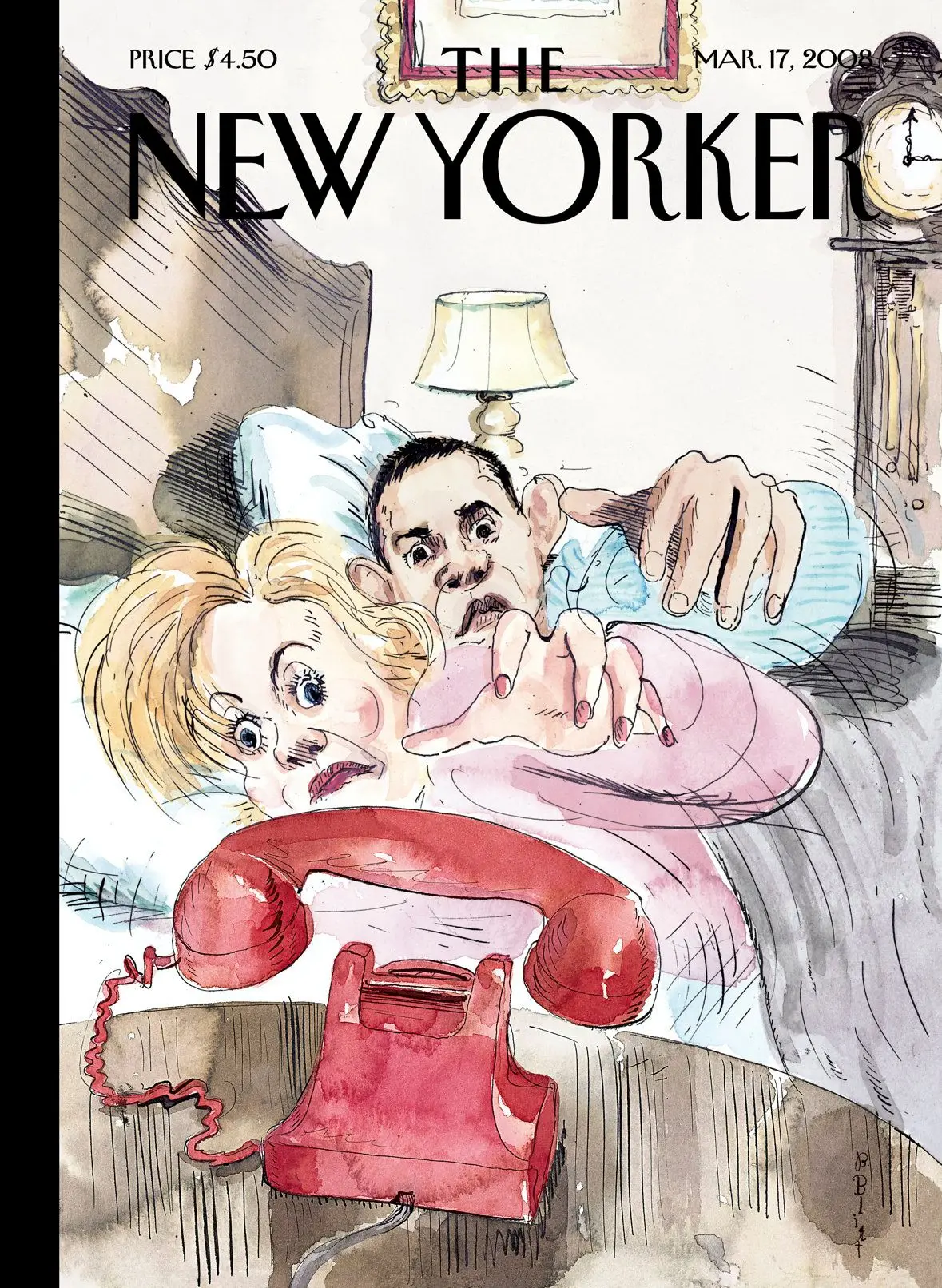 Обложка The New Yorker, 17 марта 2008: Я возьму!, художник Барри Блитт