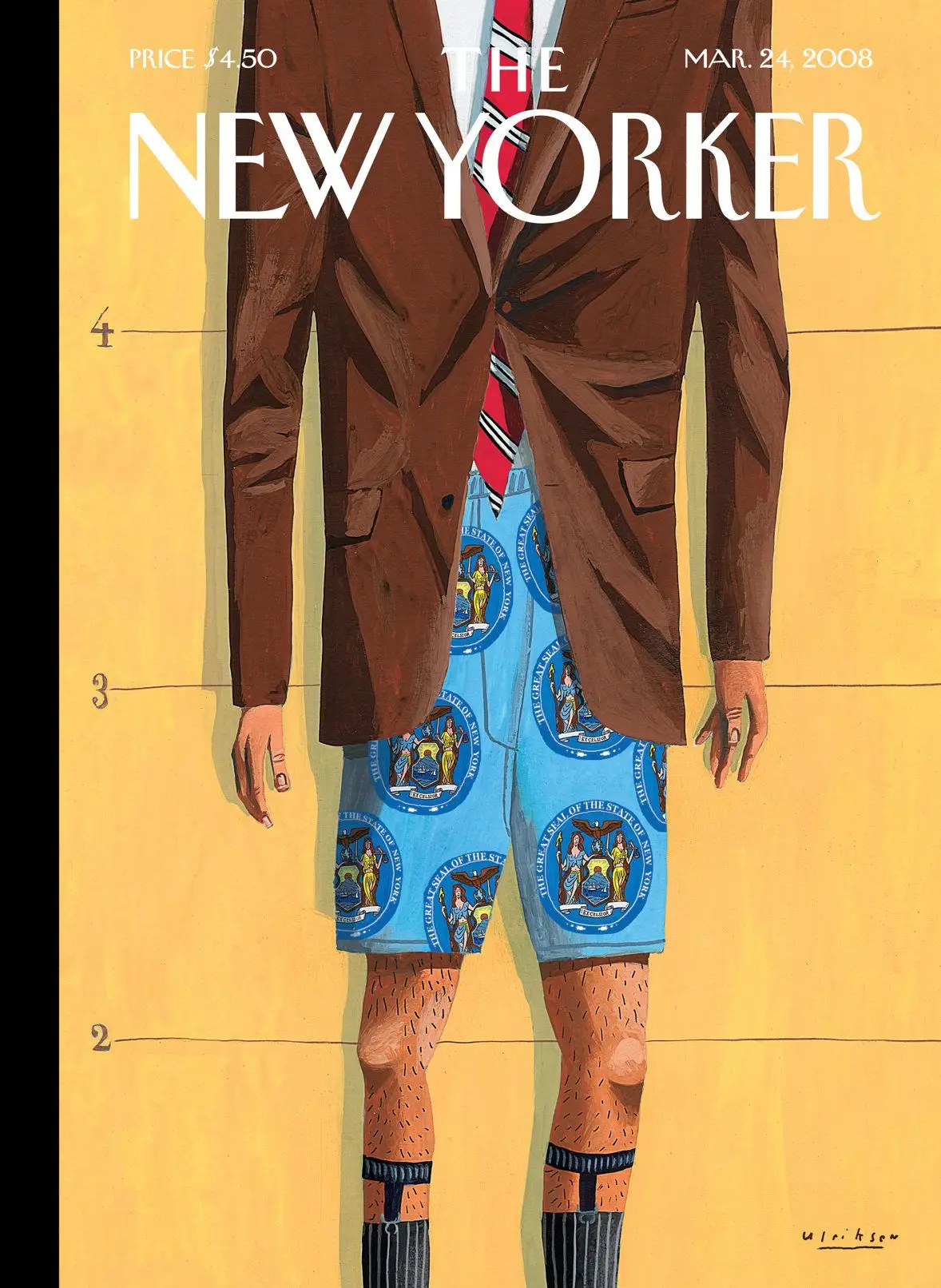 Обложка The New Yorker, 24 марта 2008: Новое платье короля, художник Марк Ульриксен