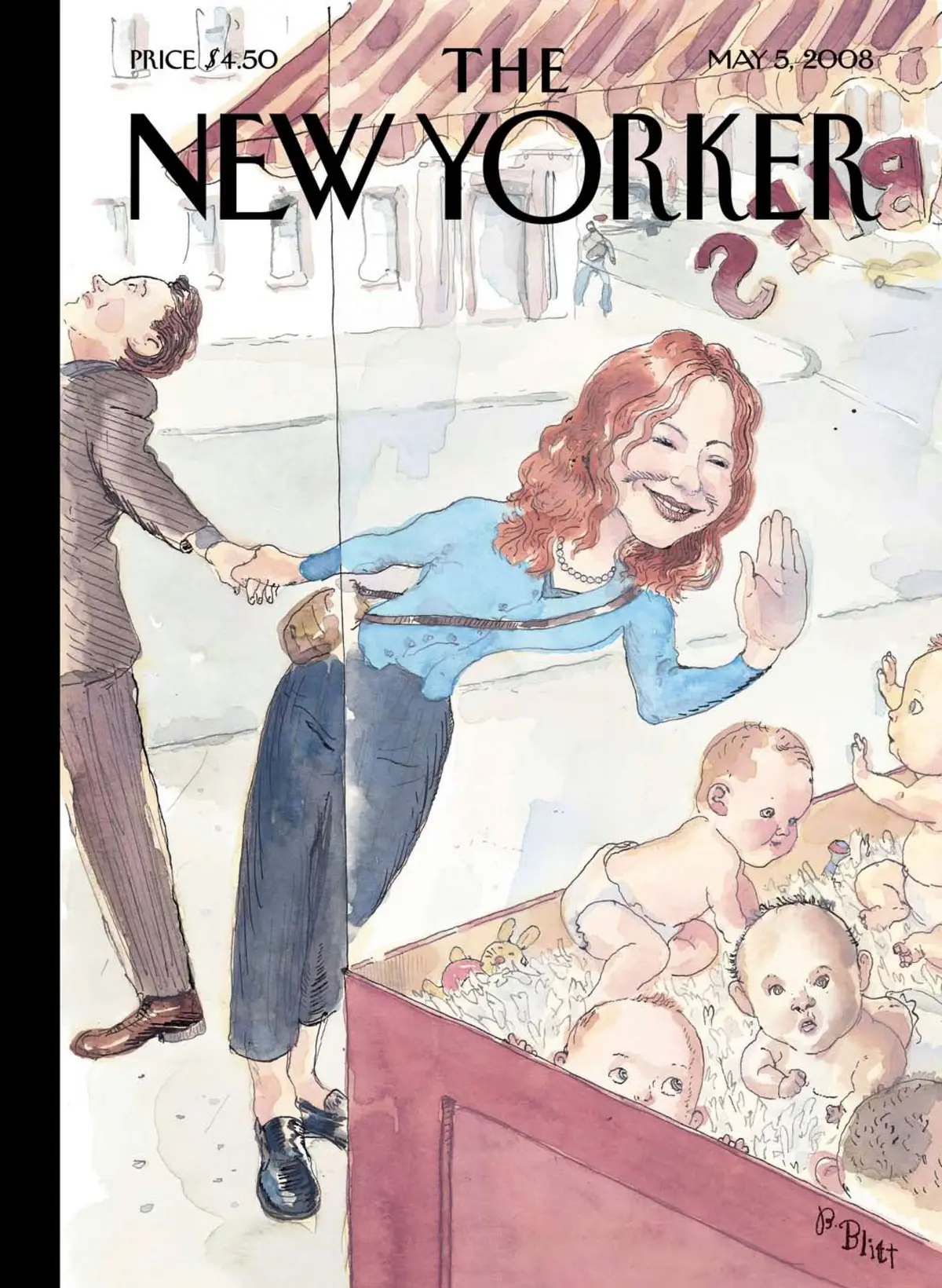 Обложка The New Yorker, 5 мая 2008: Подарок ко Дню матери, художник Барри Блитт