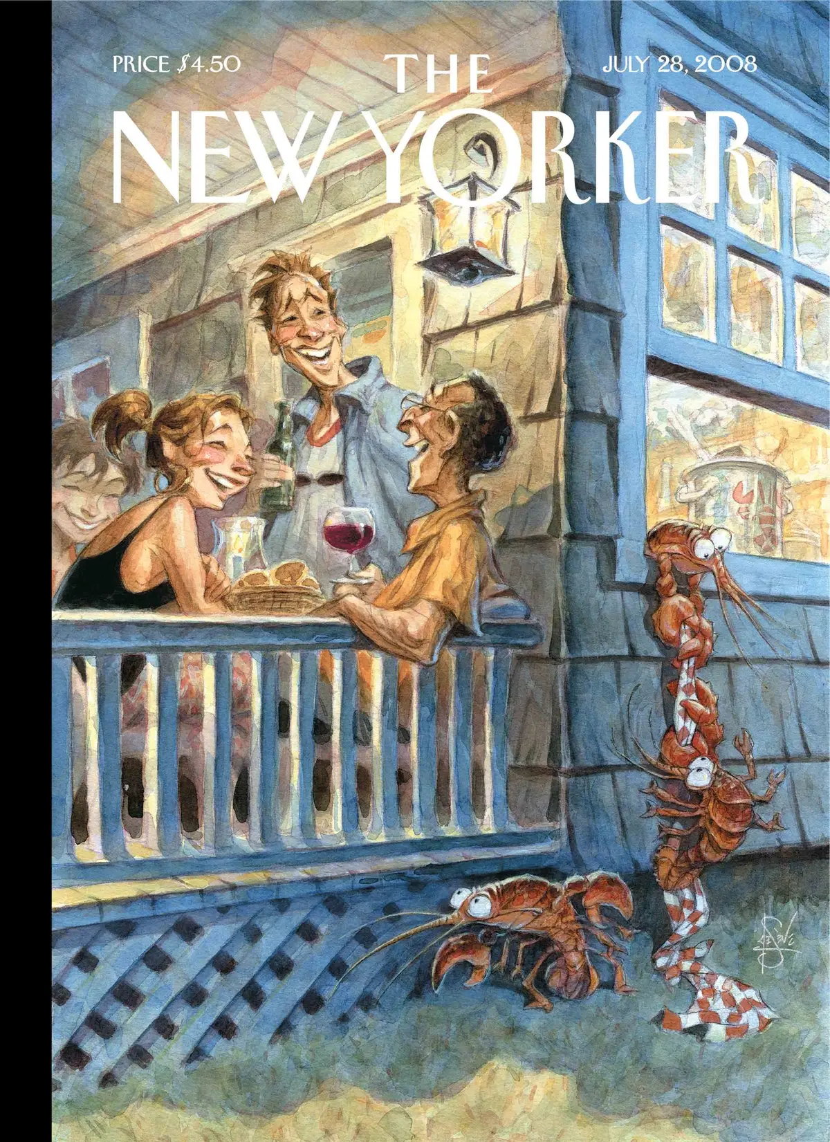 Обложка The New Yorker, 28 июля 2008: Летний отдых, художник Питер де Сев