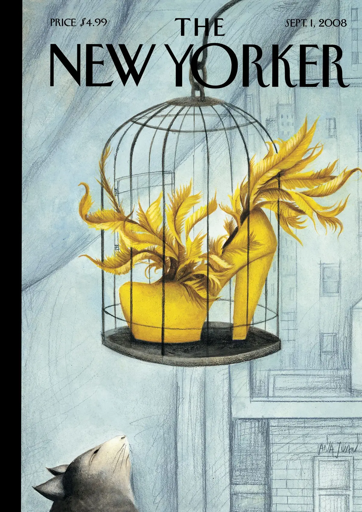 Обложка The New Yorker, 1 сентября 2008: Объект желания, художник Ана Хуан