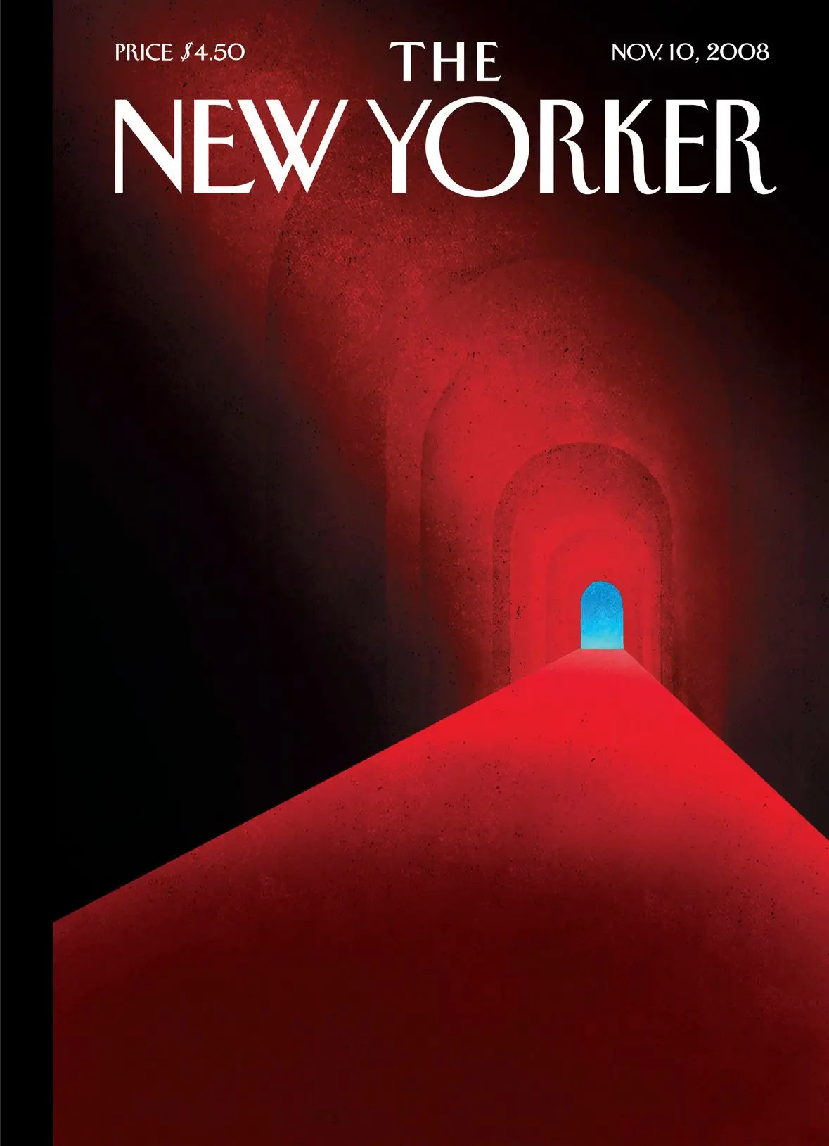 Обложка The New Yorker, 10 ноября 2008: Очень длинный туннель, художник Брайан Стауффер