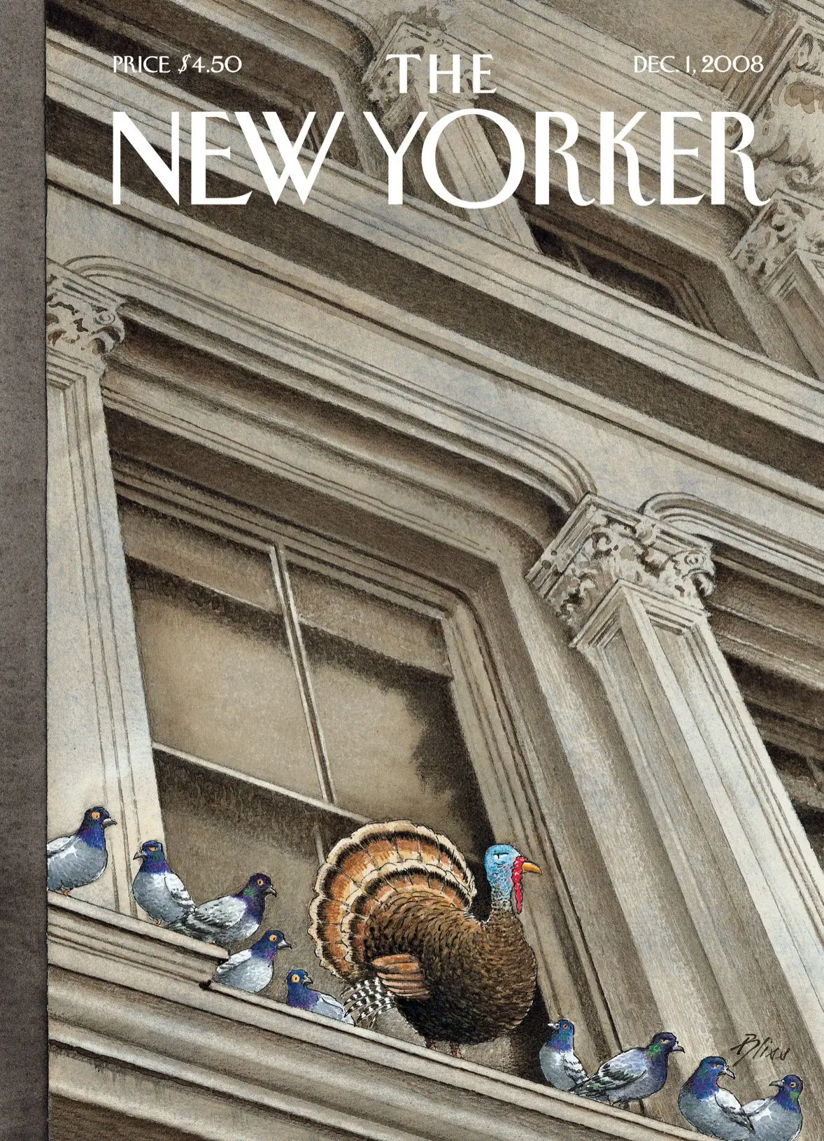 Обложка The New Yorker, 1 декабря 2008: Семейный сбор, художник Гарри Блисс