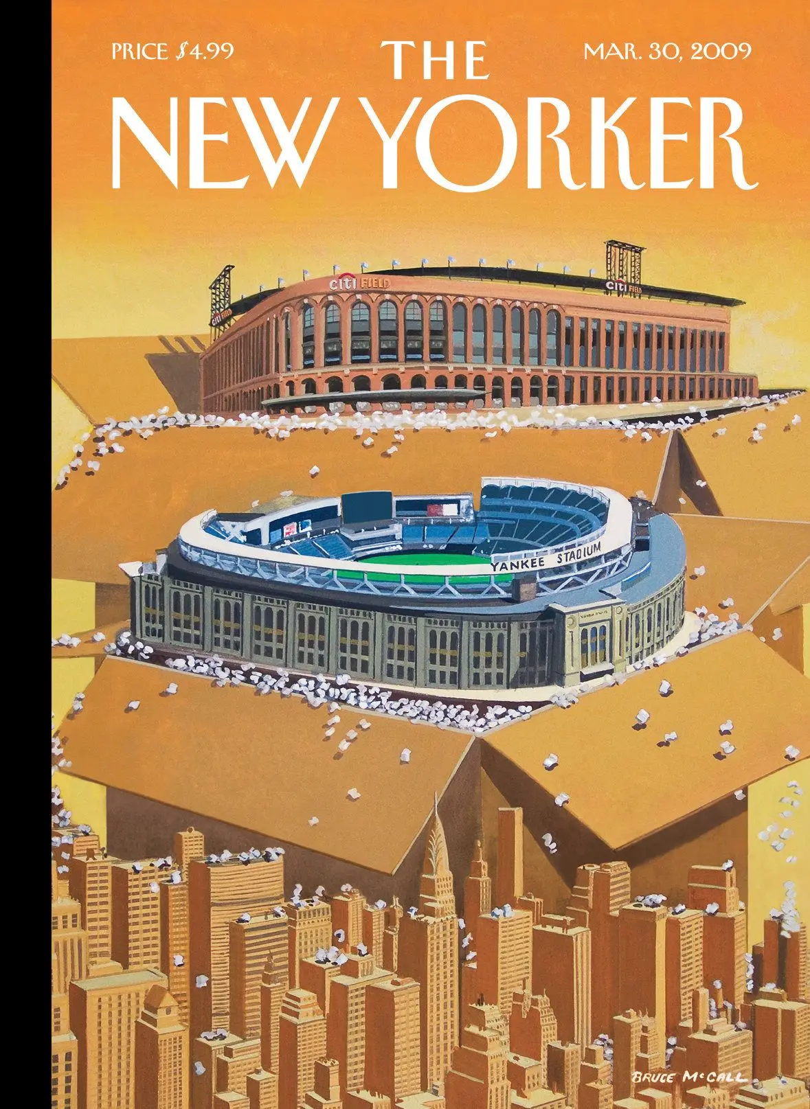 Обложка The New Yorker, 30 марта 2009: День открытия, художник Брюс Макколл