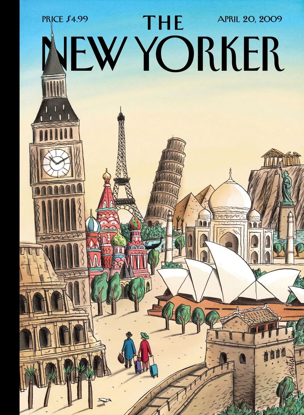 Обложка The New Yorker, 20 апреля 2009: Конечная цель, художник Жак де Лусталь