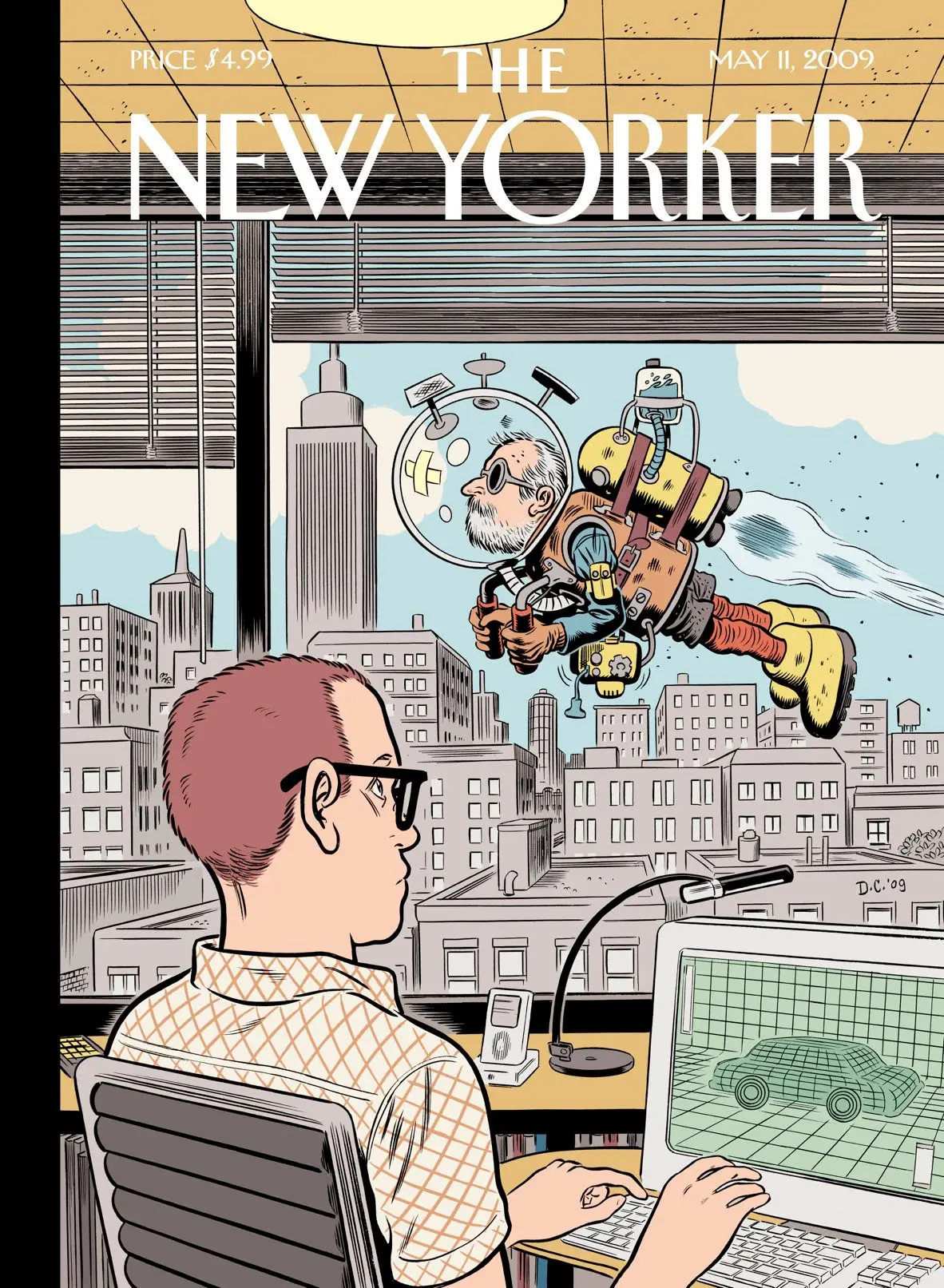 Обложка The New Yorker, 11 мая 2009: Впереди, художник Дэниел Клоуз