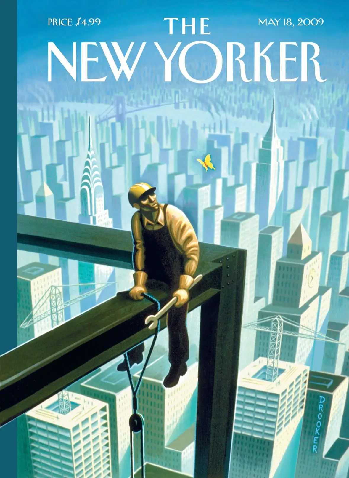 Обложка The New Yorker, 18 мая 2009: Глоток воздуха, художник Эрик Друкер