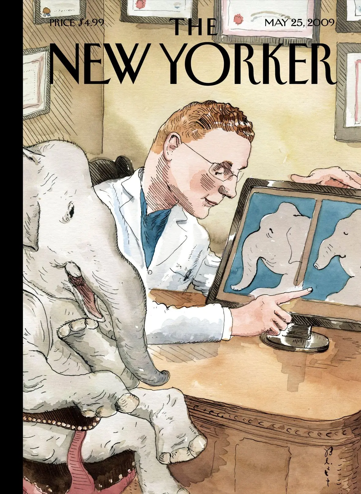 Обложка The New Yorker, 25 мая 2009: Подтяжка, художник Барри Блитт