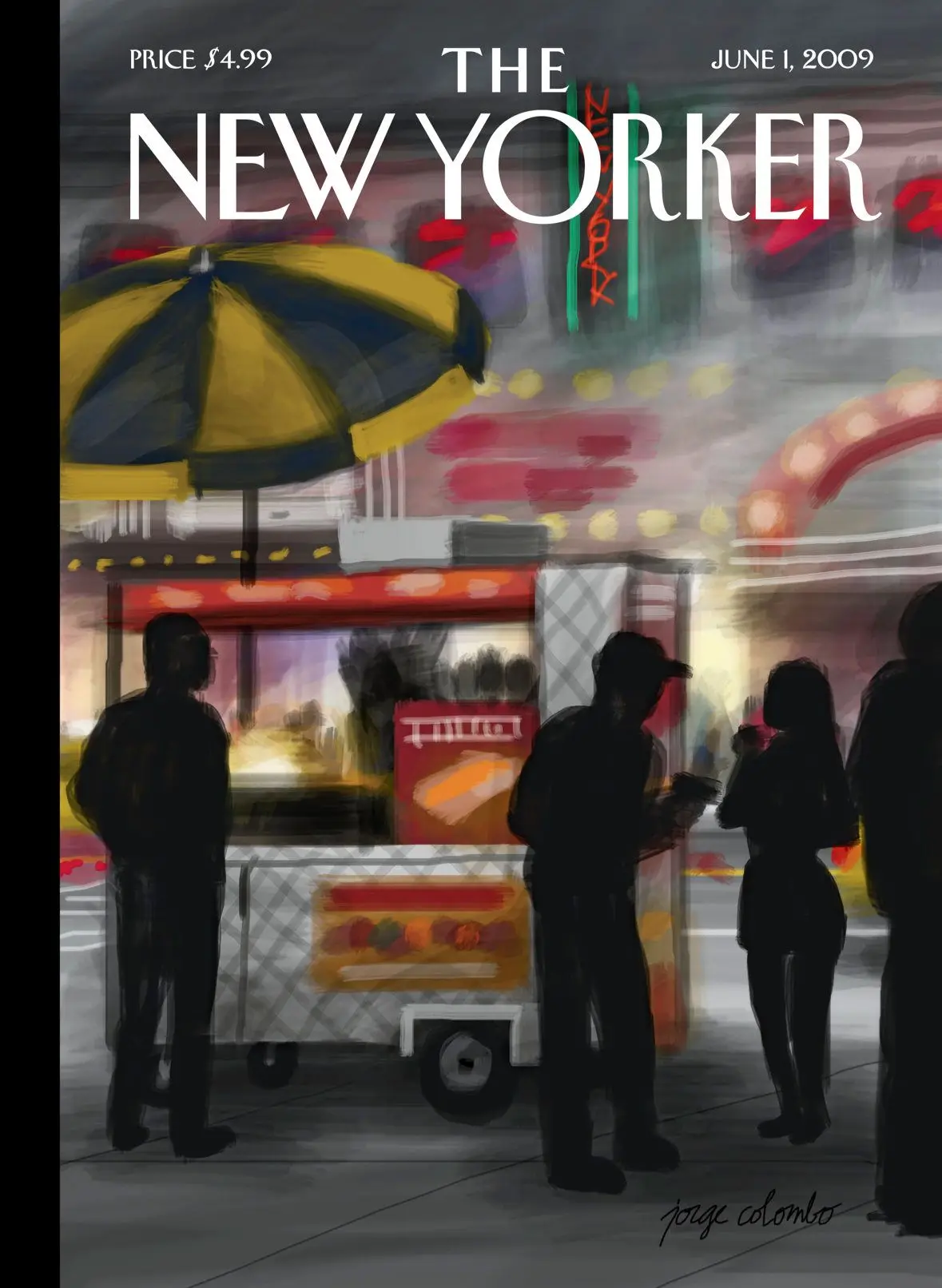 Обложка The New Yorker, 1 июня 2009: Рисунок пальцем, художник Хорхе Коломбо