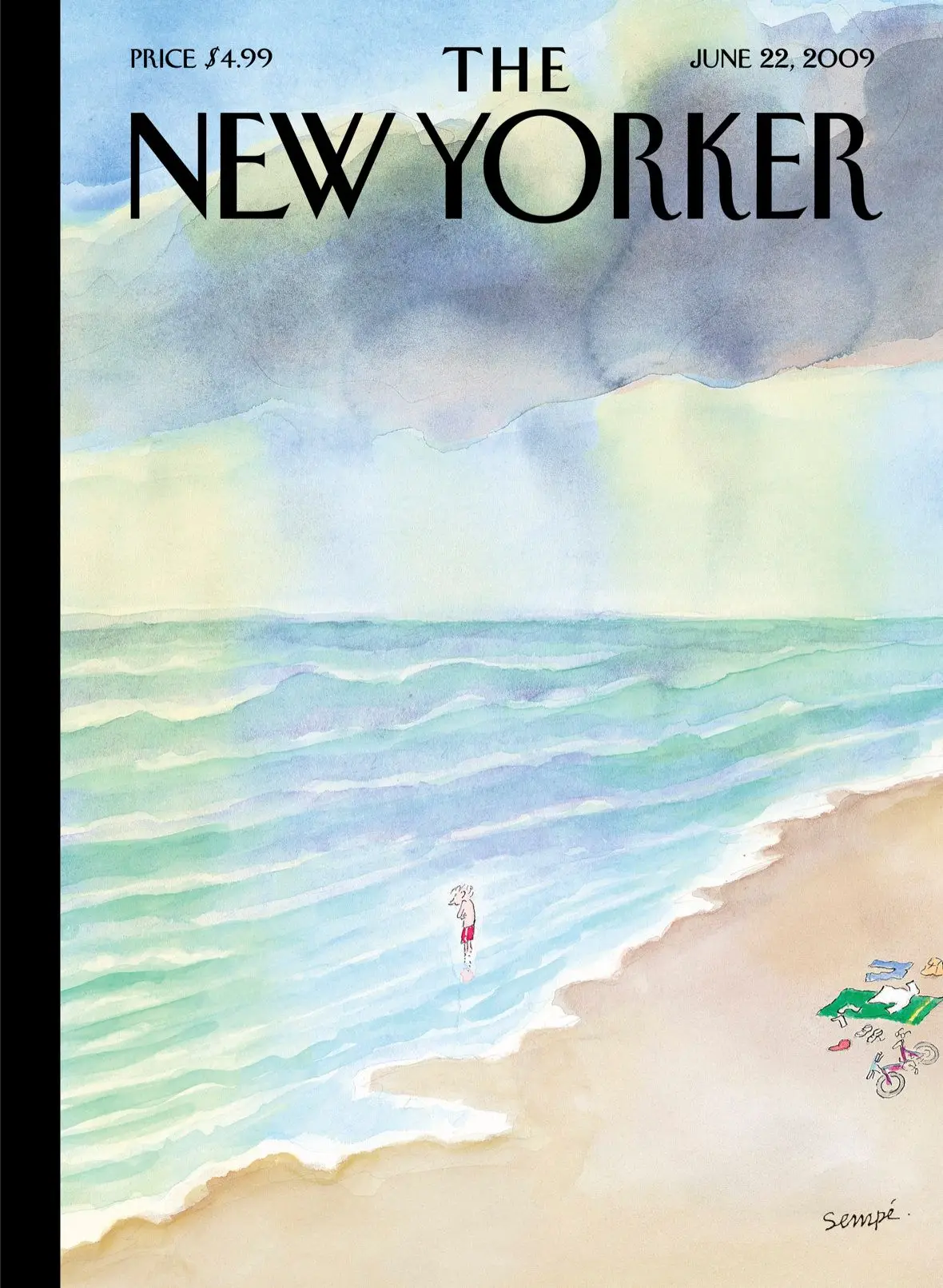 Обложка The New Yorker, 22 июня 2009: Прыжок, художник Жан-Жак Сампе