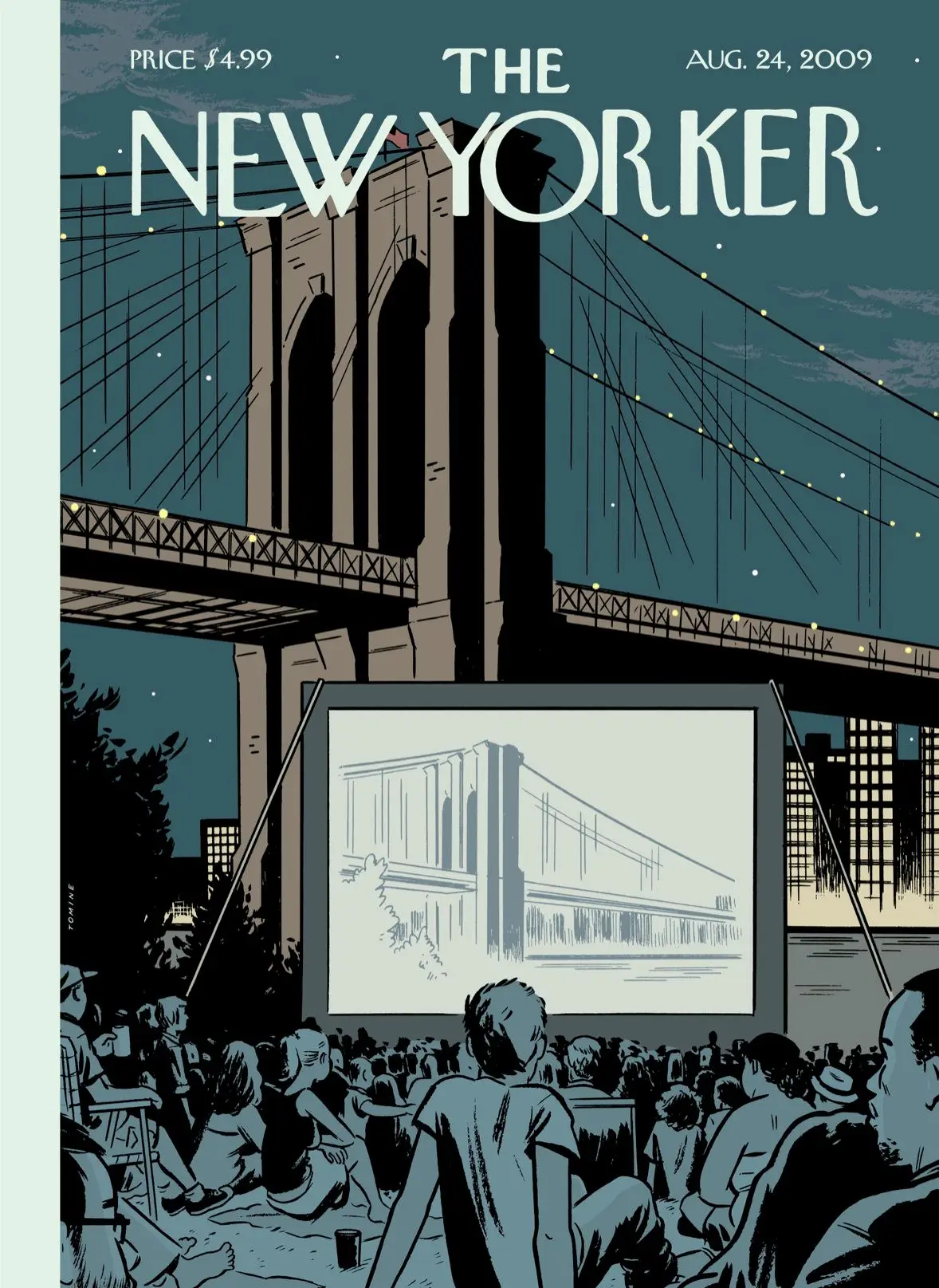 Обложка The New Yorker, 24 августа 2009: Двойной сеанс, художник Эдриан Томине