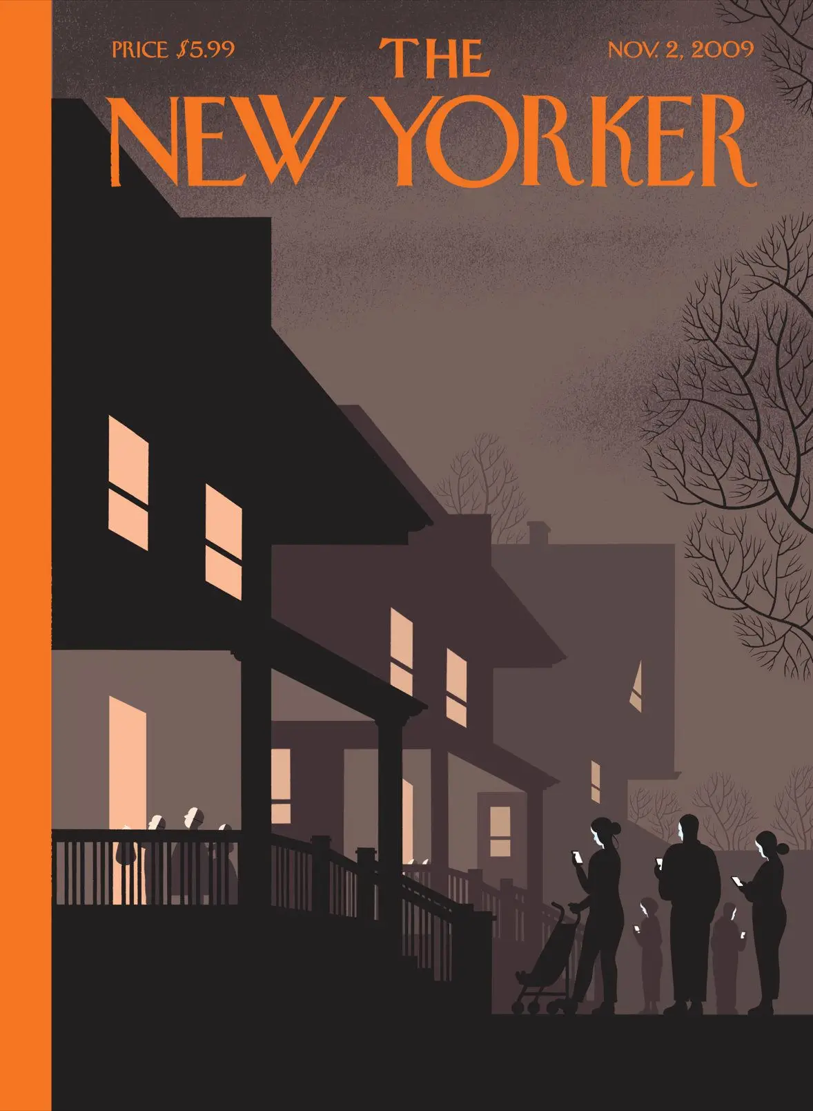 Обложка The New Yorker, 2 ноября 2009: Без маски, художник Крис Уэр