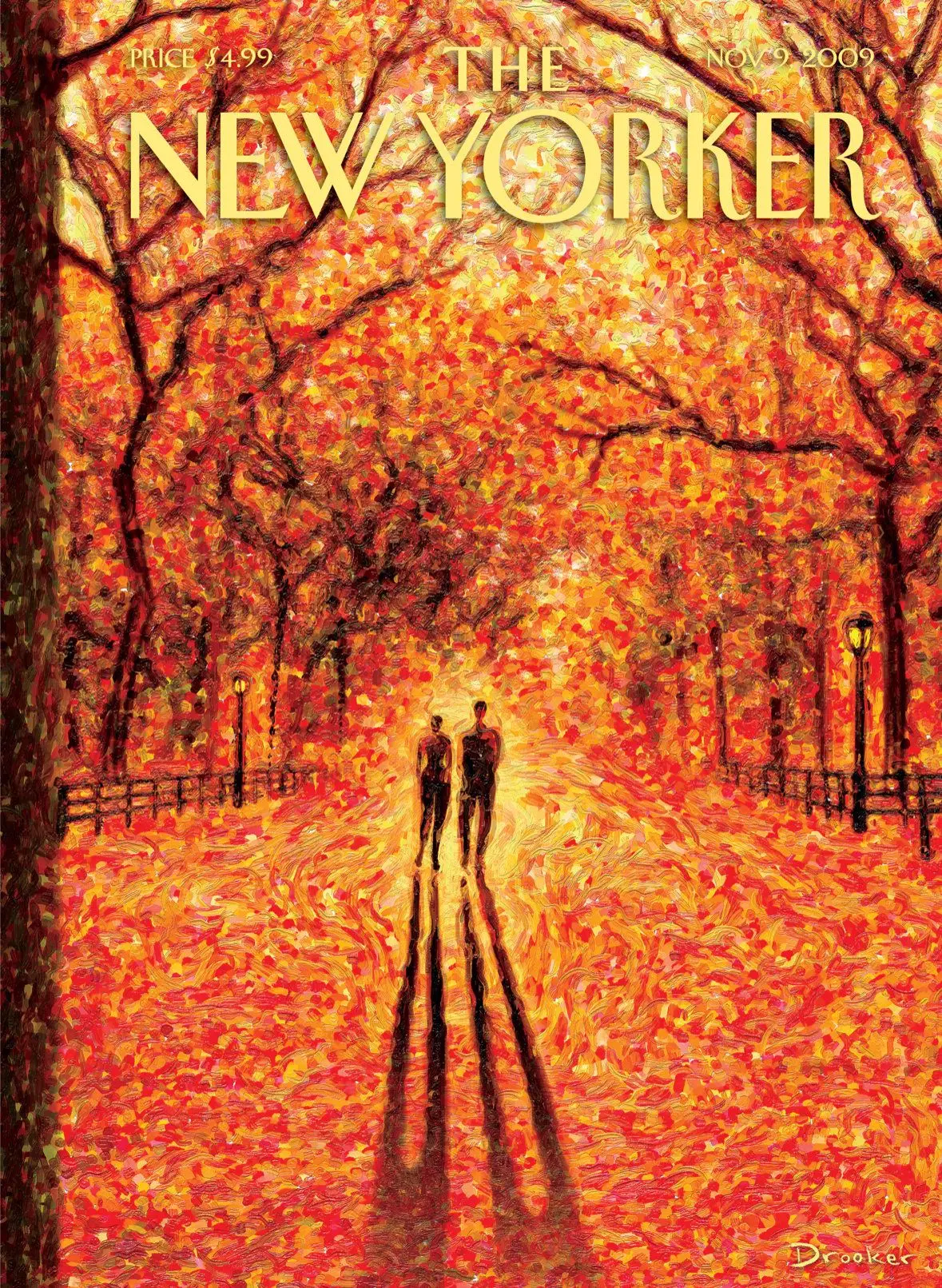 Обложка The New Yorker, 9 ноября 2009: Осень в Центральном парке, художник Эрик Друкер