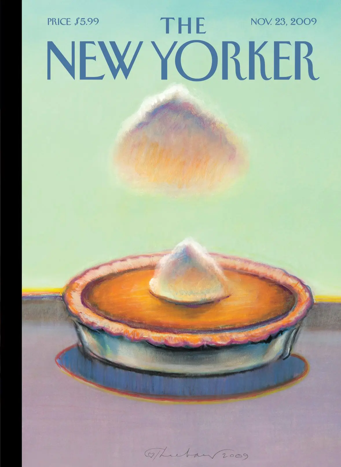 Обложка The New Yorker, 23 ноября 2009: Тыквенное облако, художник Уэйн Тибо