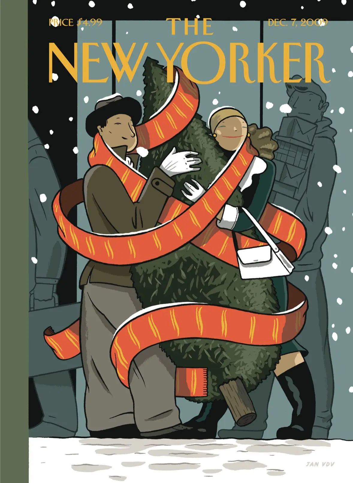 Обложка The New Yorker, 7 декабря 2009: Праздничные тосты, художник Ян ван дер Векен