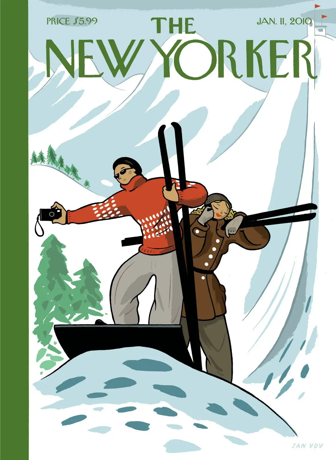 Обложка The New Yorker, 11 января 2010: На вершине мира, художник Ян ван дер Векен