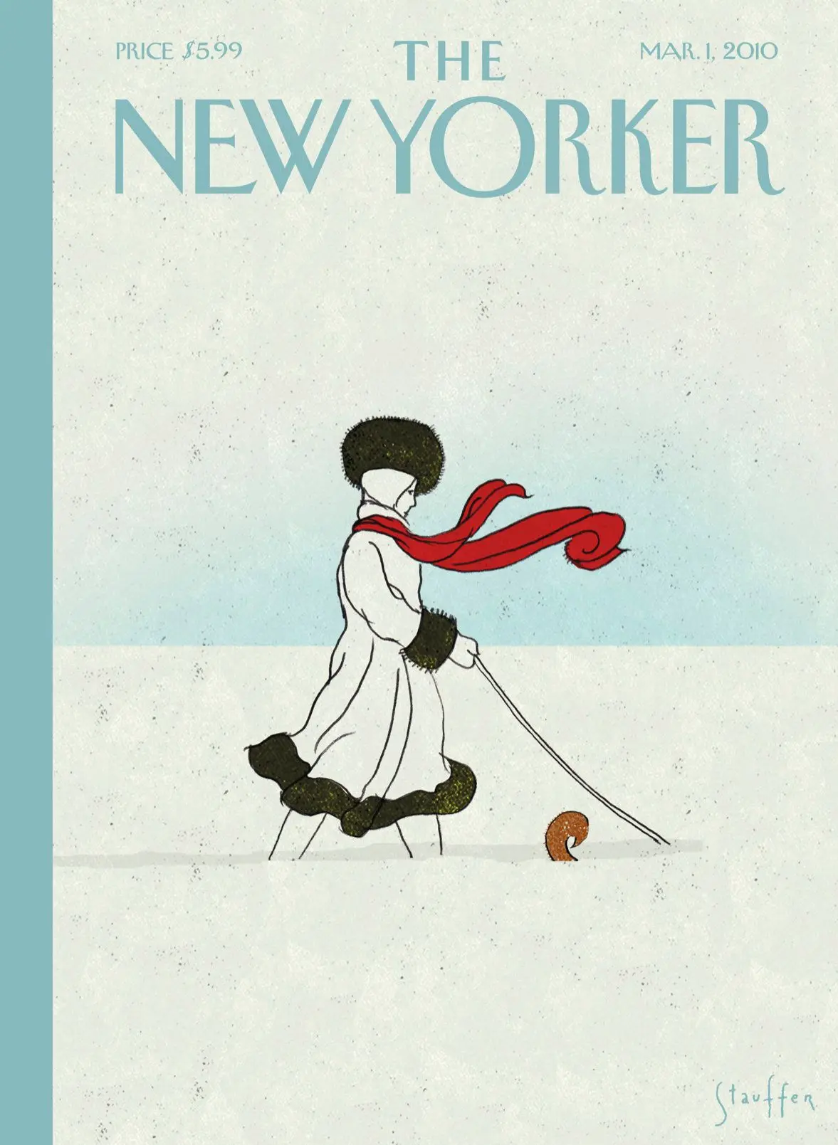 Обложка The New Yorker, 1 марта 2010: Белая мгла, художник Брайан Стауффер