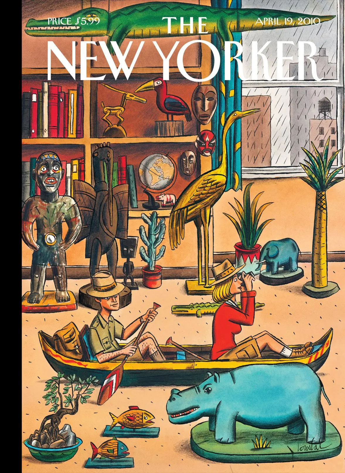 Обложка The New Yorker, 19 апреля 2010: Путешествие вокруг нашей комнаты, художник Жак де Лусталь