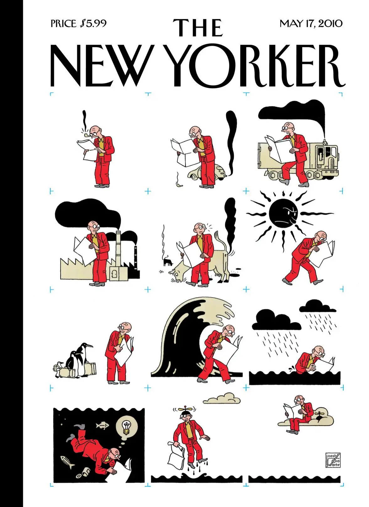 Обложка The New Yorker, 17 мая 2010: Романный подход, художник Йост Сварте