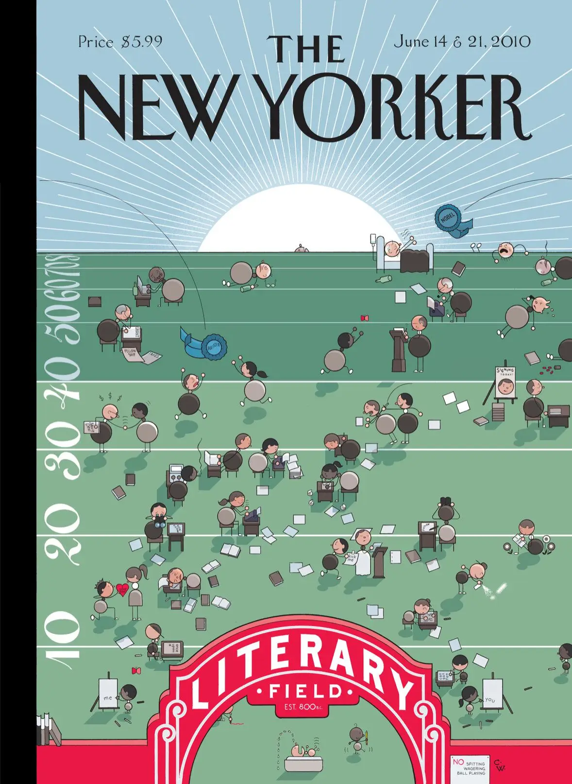 Обложка The New Yorker, 14 июня 2010: Финишная черта, художник Крис Уэр