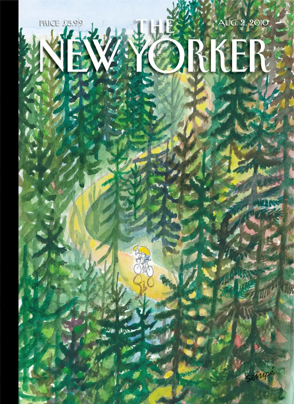 Обложка The New Yorker, 2 августа 2010: Радости и муки одиночества, художник Жан-Жак Сампе