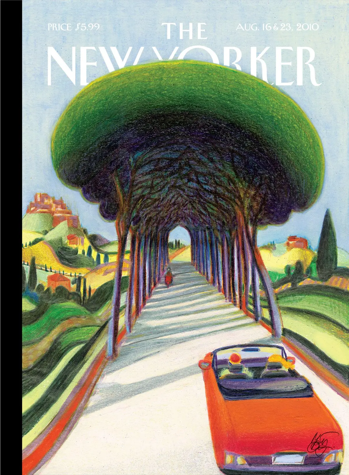 Обложка The New Yorker, 16 августа 2010: Тоскана, художник Лоренцо Маттотти