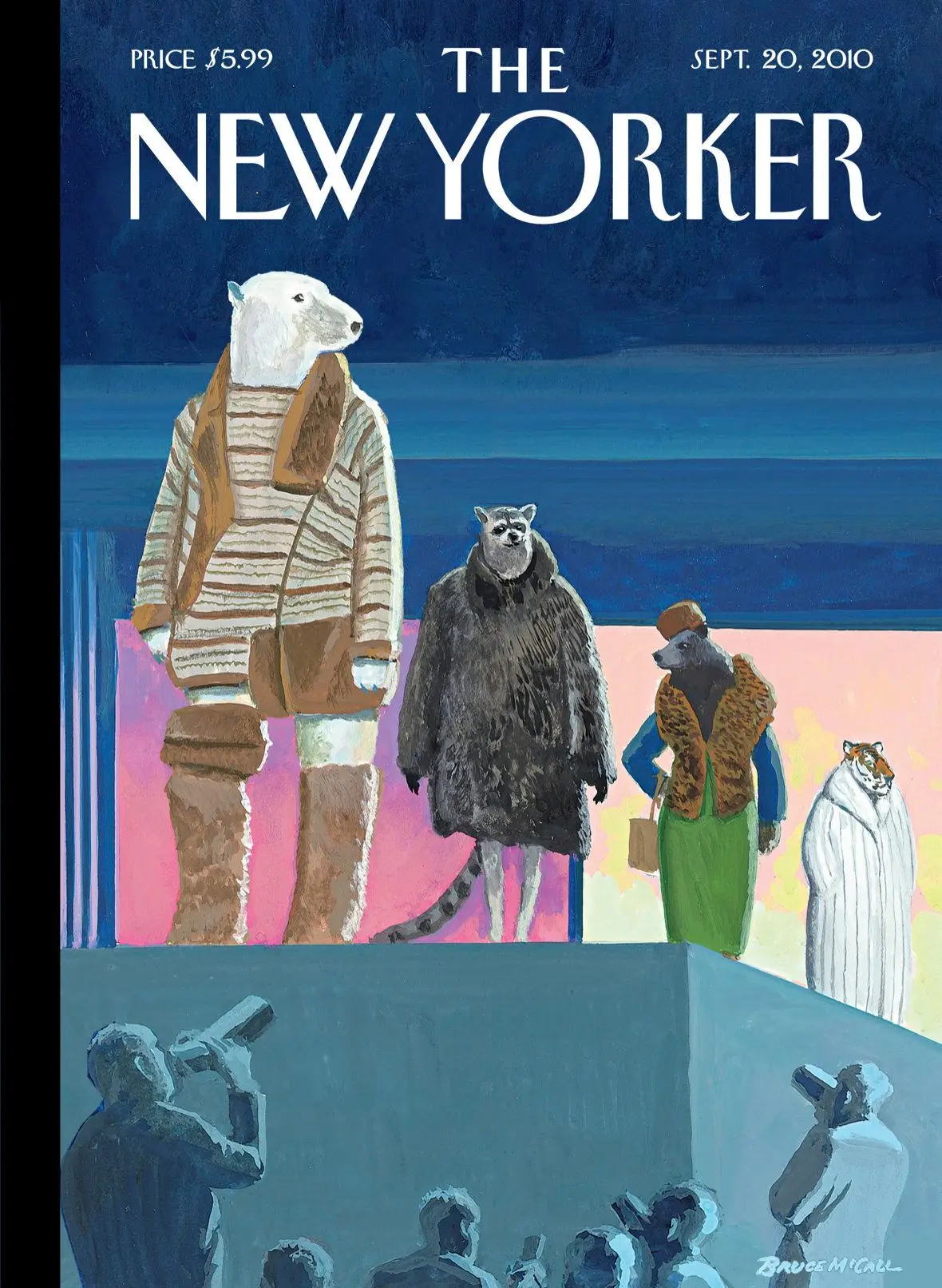 Обложка The New Yorker, 20 сентября 2010: Подиум, художник Брюс Макколл