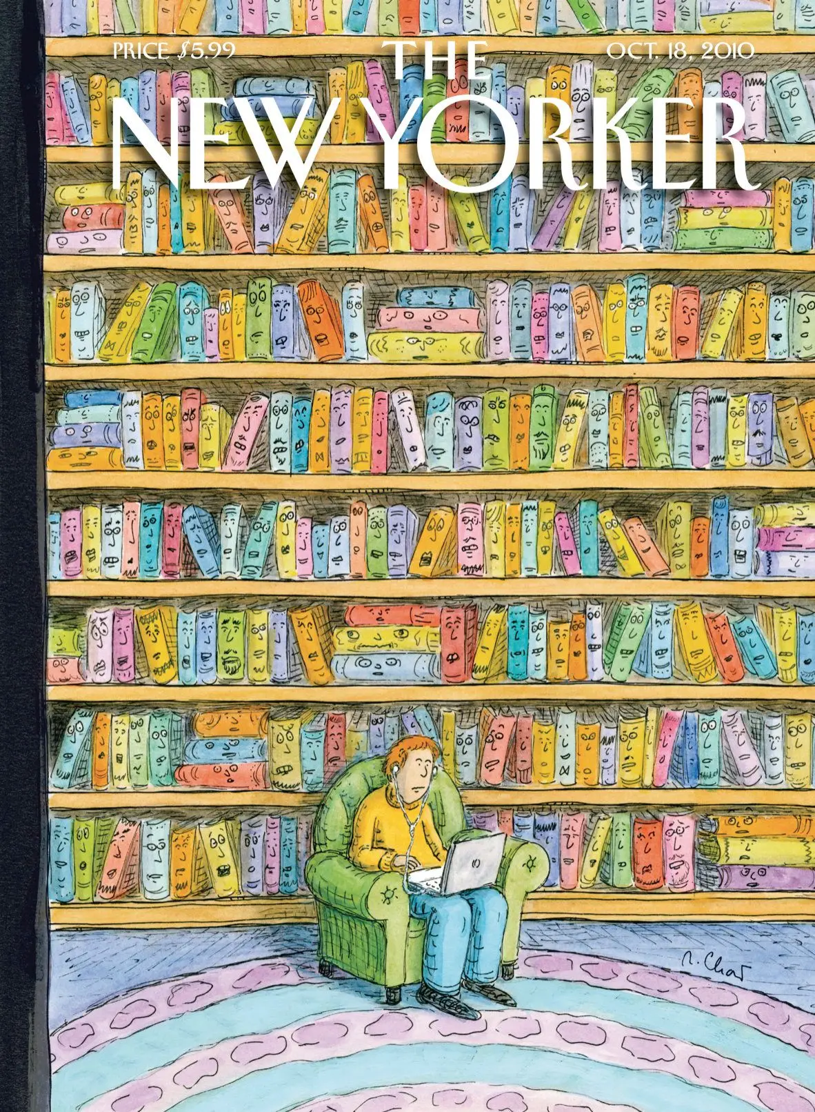 Обложка The New Yorker, 18 октября 2010: Отложено на полку, художник Роз Част
