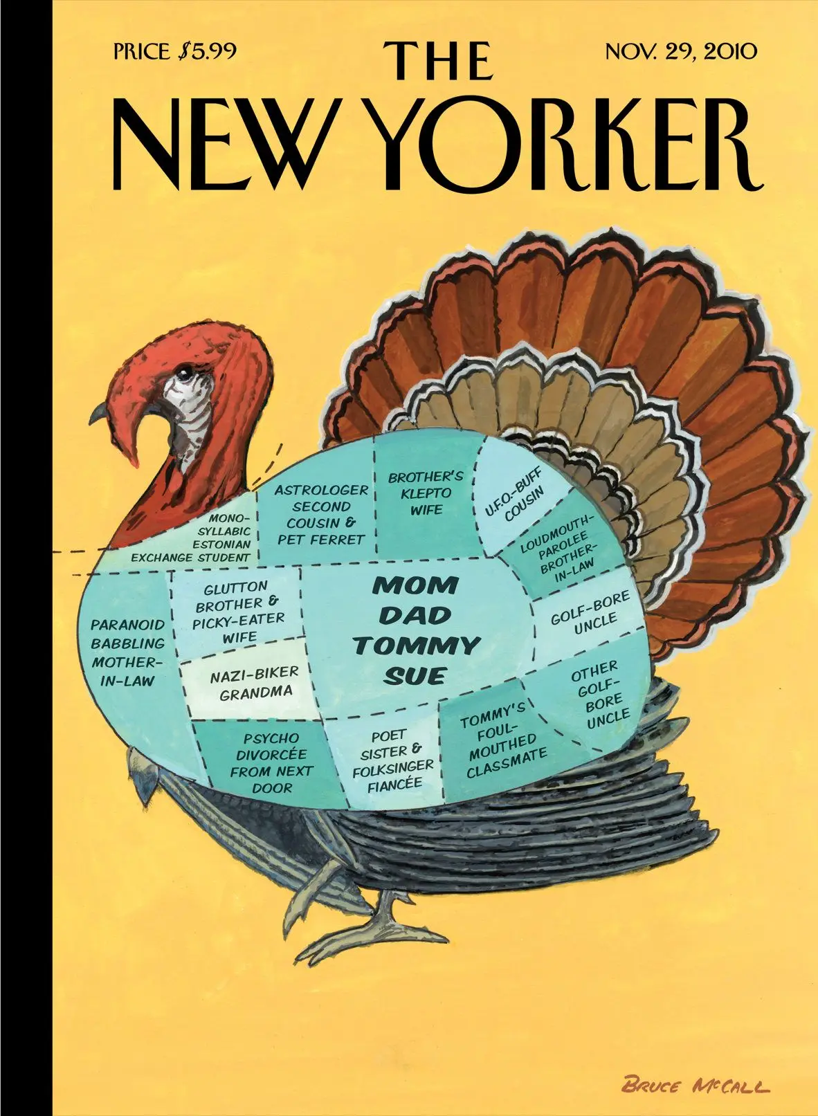 Обложка The New Yorker, 29 ноября 2010: Лучшая часть, художник Брюс Макколл