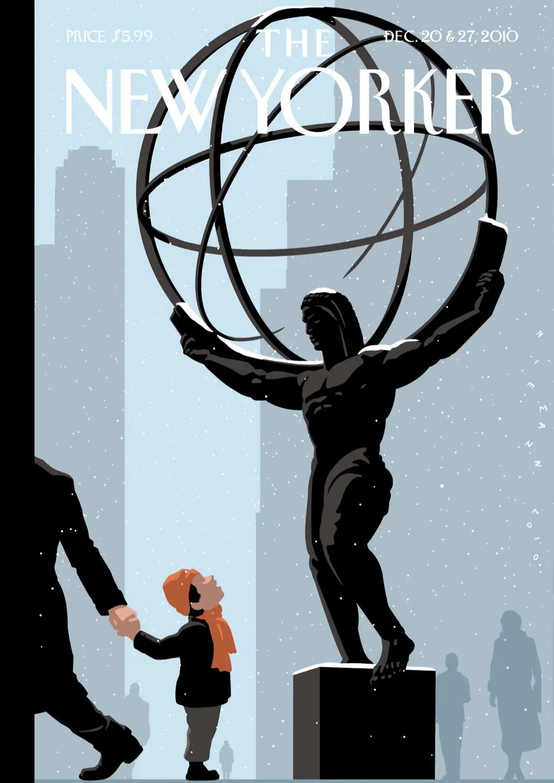 Обложка The New Yorker, 20 декабря 2010: Маленькими шагами, художник Кристоф Ниман