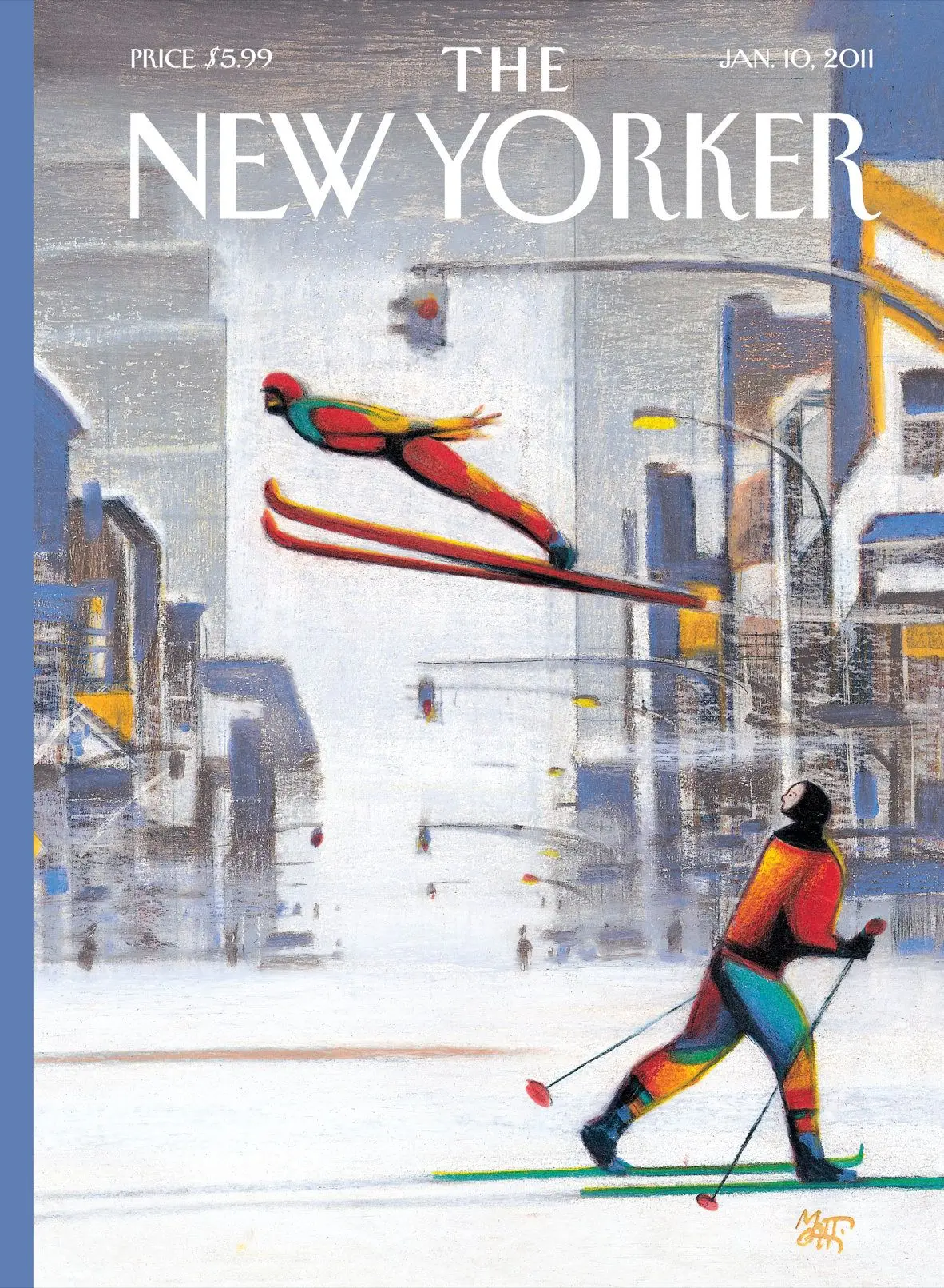 Обложка The New Yorker, 10 января 2011: Метель, художник Лоренцо Маттотти