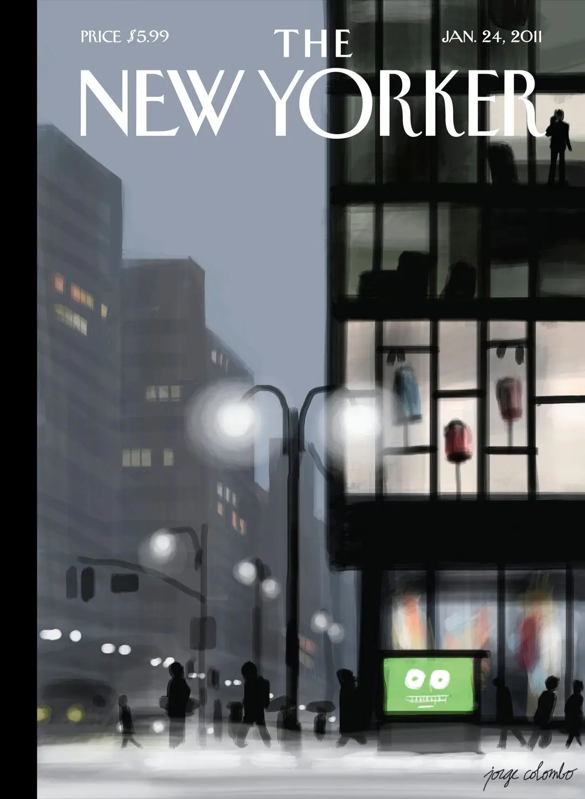 Обложка The New Yorker, 24 января 2011: Пятая авеню и Сорок вторая улица, художник Хорхе Коломбо