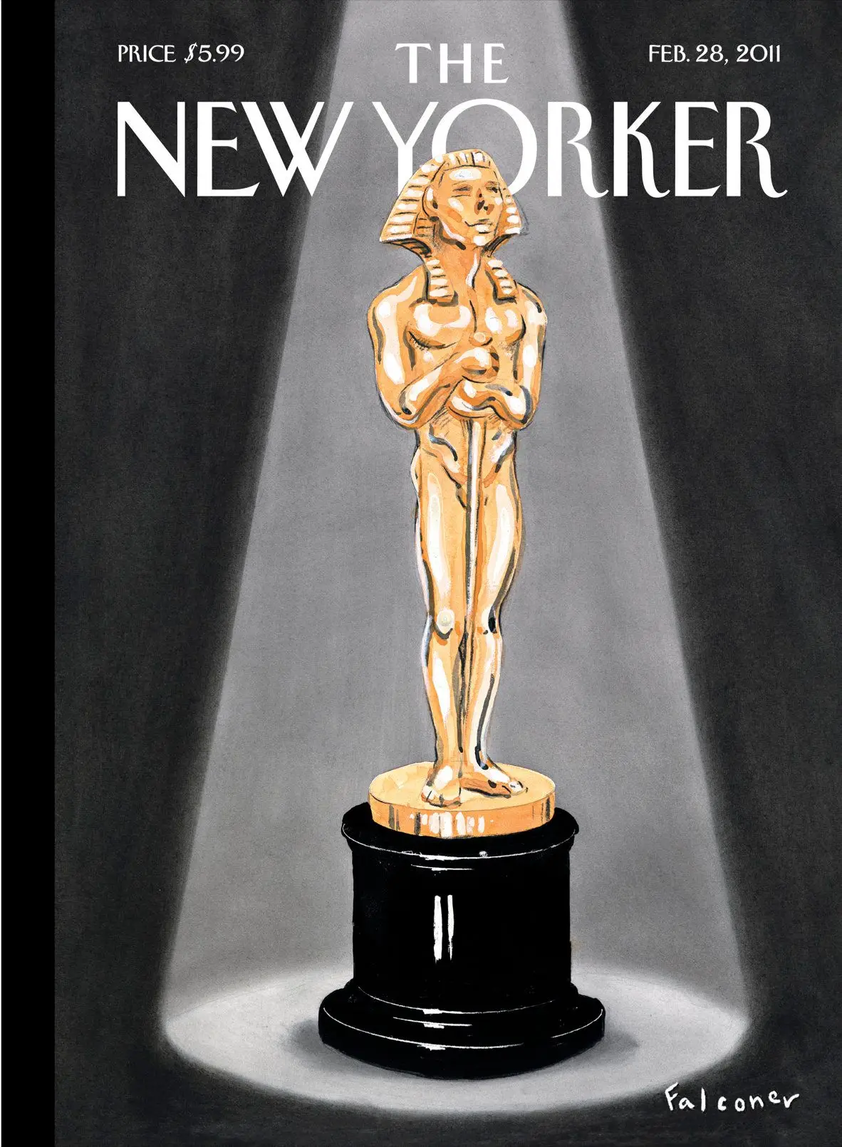 Обложка The New Yorker, 28 февраля 2011: Момент триумфа, художник Иэн Фальконер