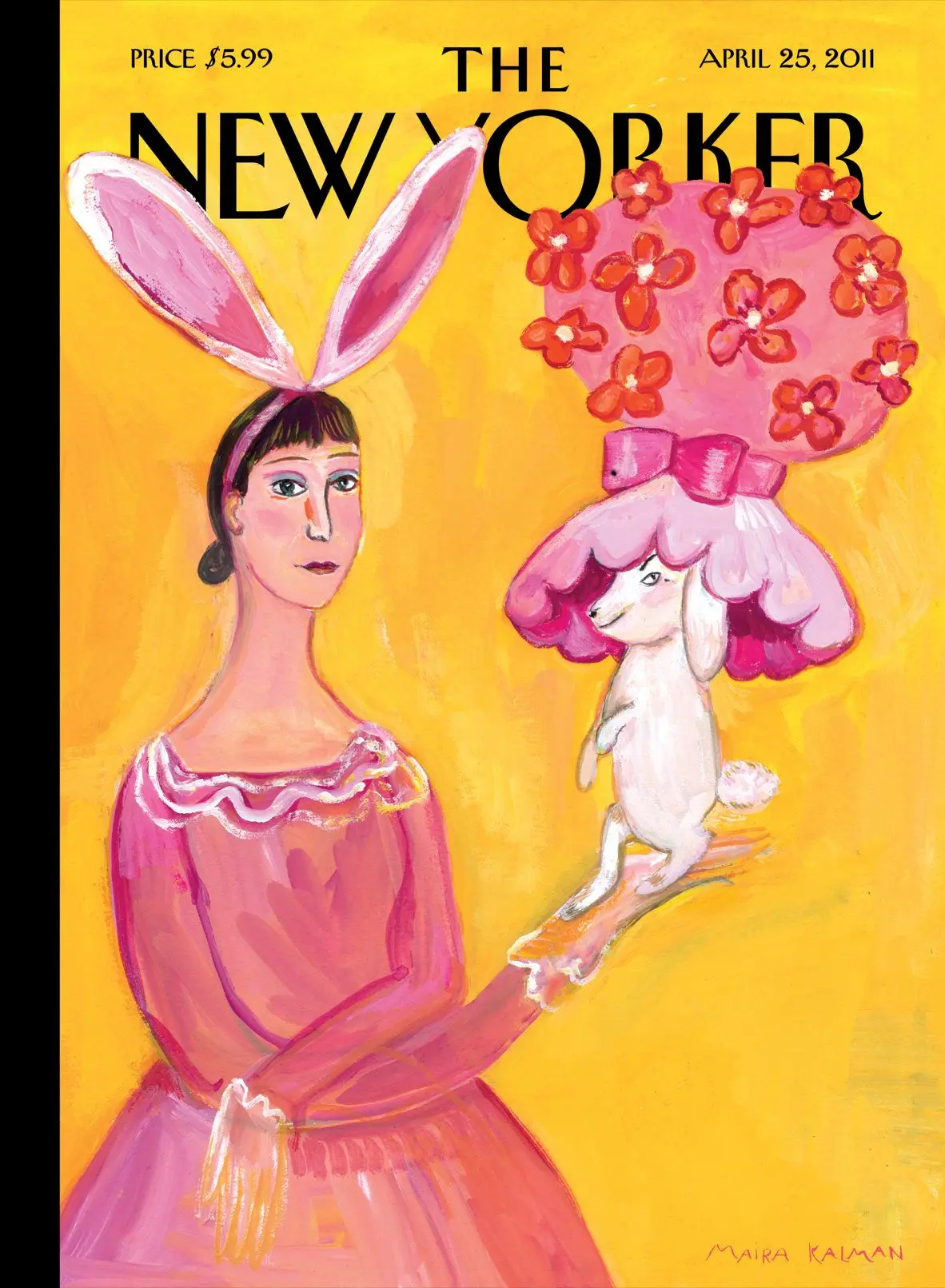 Обложка The New Yorker, 25 апреля 2011: Куда ни пойду — всюду шляпы, художник Майра Калман