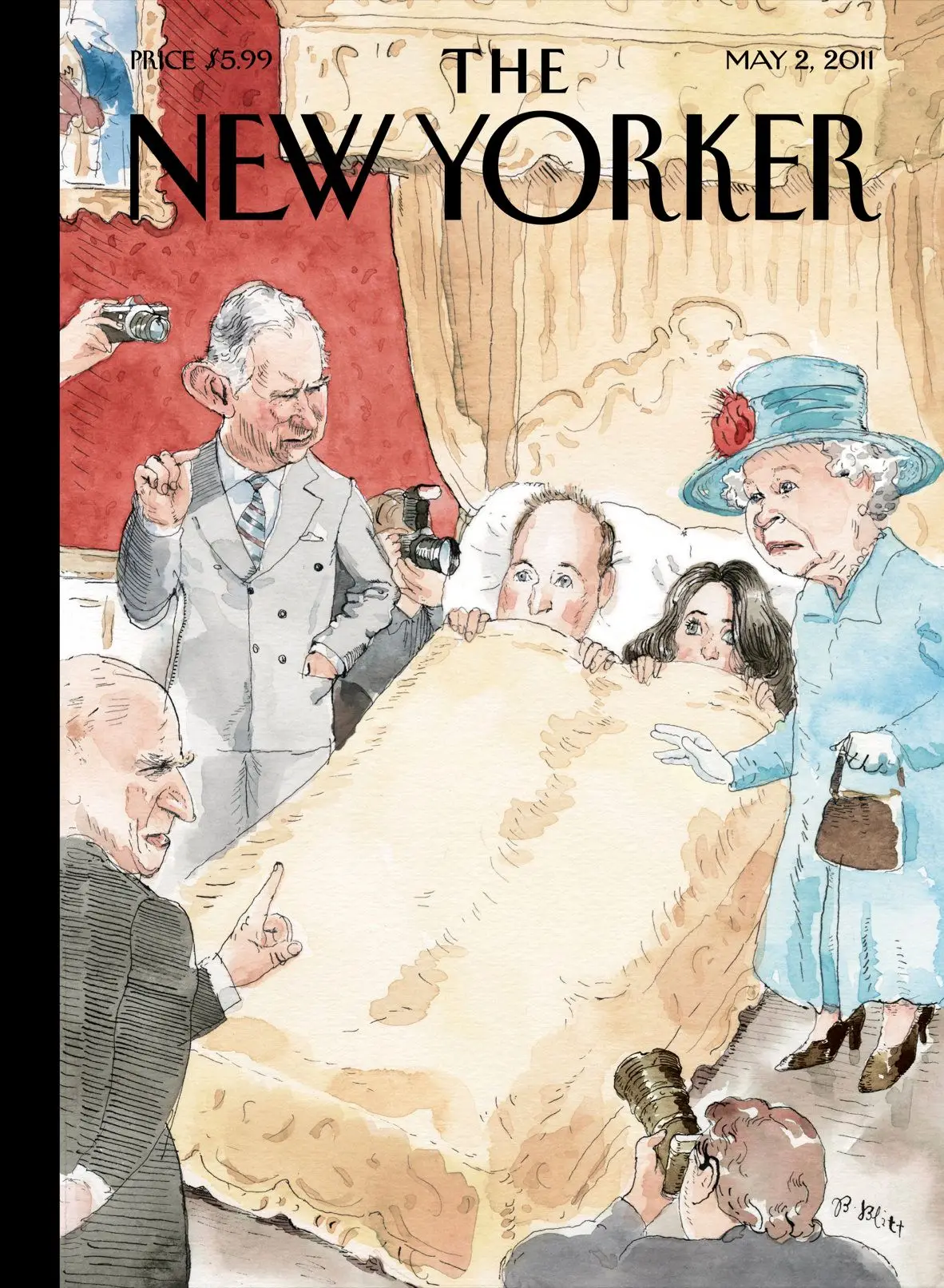Обложка The New Yorker, 2 мая 2011: Свита, художник Барри Блитт