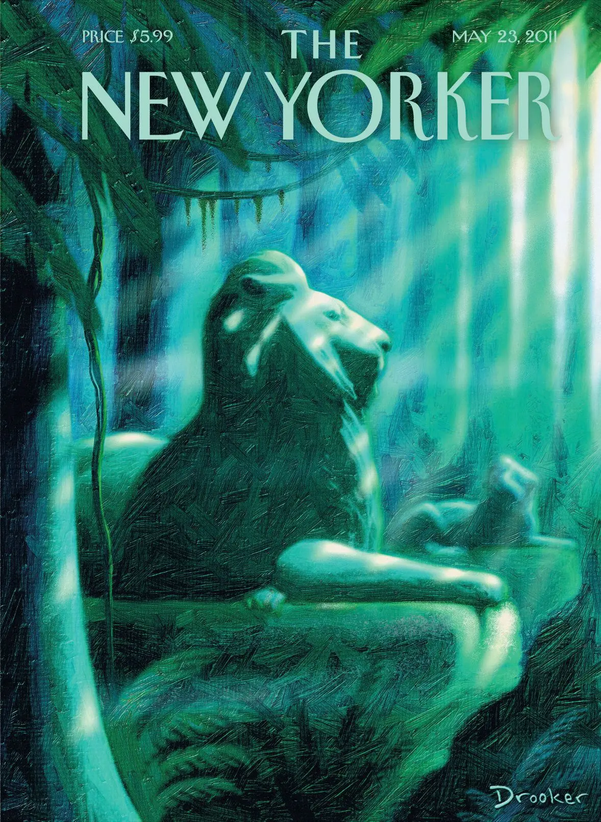 Обложка The New Yorker, 23 мая 2011: Библиотека: с рёвом в будущее, художник Эрик Друкер
