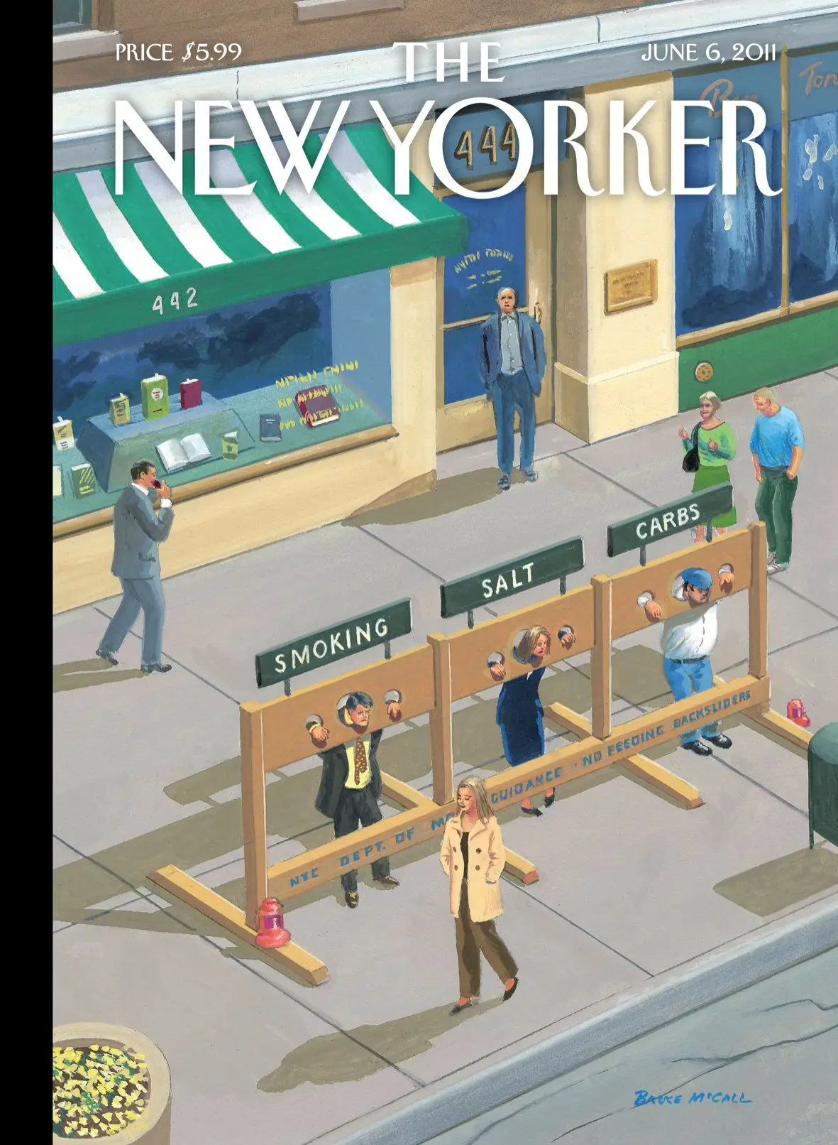 Обложка The New Yorker, 6 июня 2011: Нравственный ориентир, художник Брюс Макколл