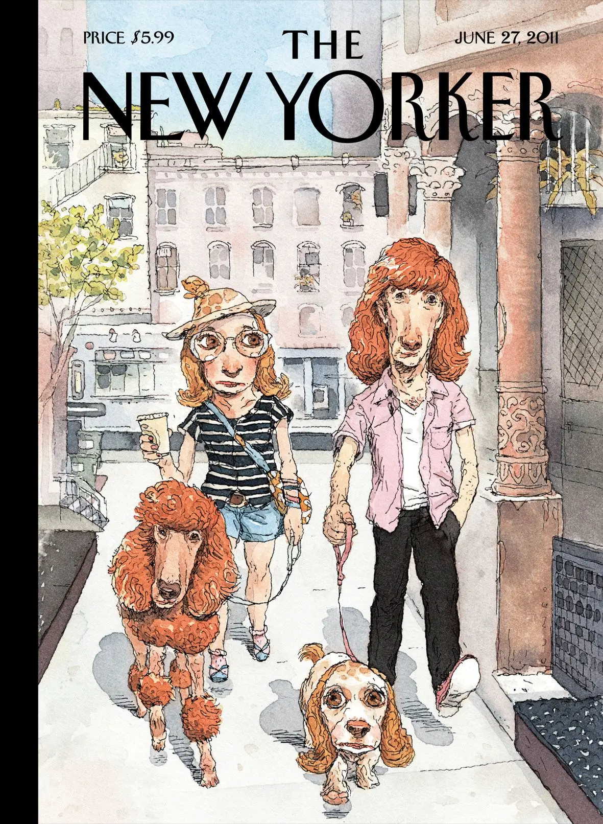 Обложка The New Yorker, 27 июня 2011: Собака встречает собаку, художник Джон Кунео