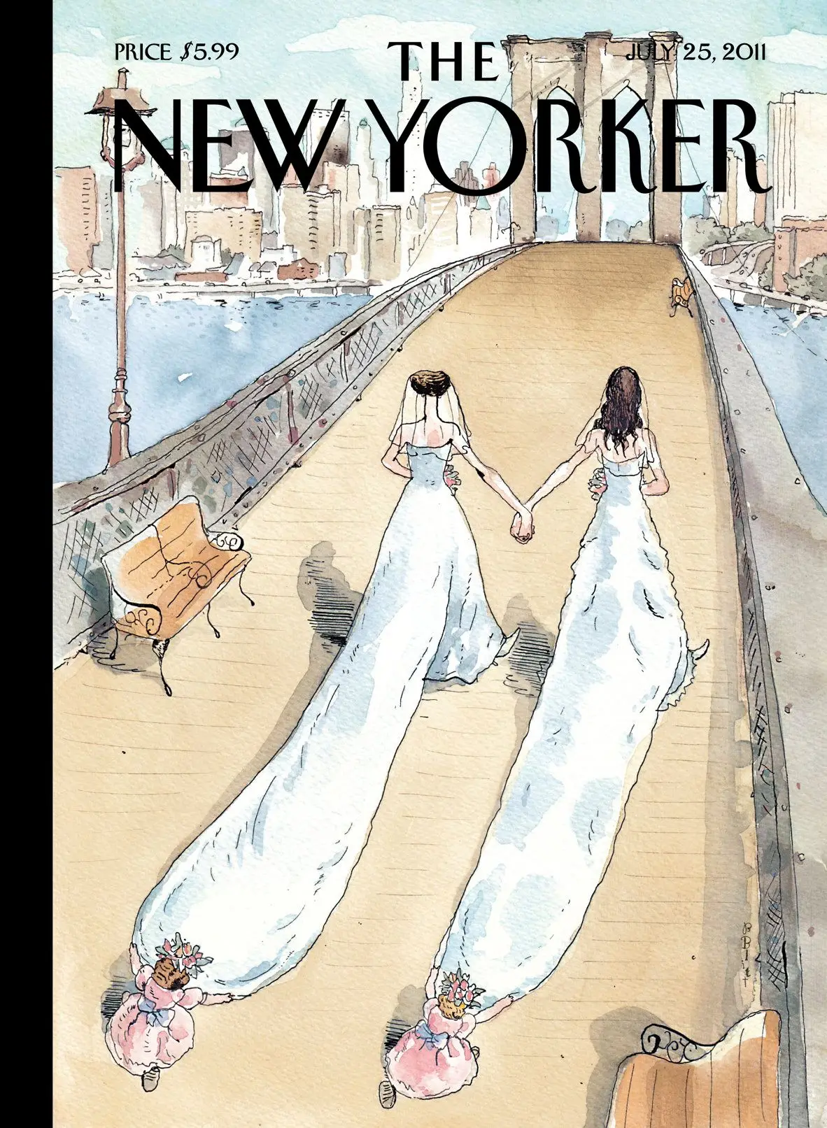 Обложка The New Yorker, 25 июля 2011: Свадебный сезон, художник Барри Блитт