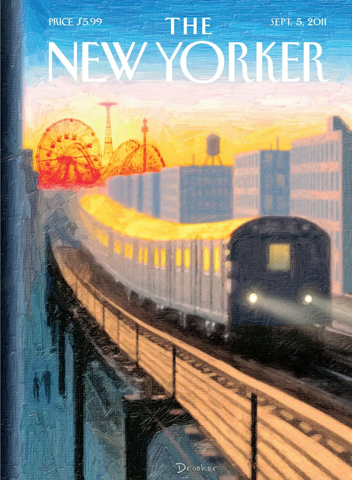 Обложка The New Yorker, 5 сентября 2011: Экспресс до Кони-Айленда, художник Эрик Друкер
