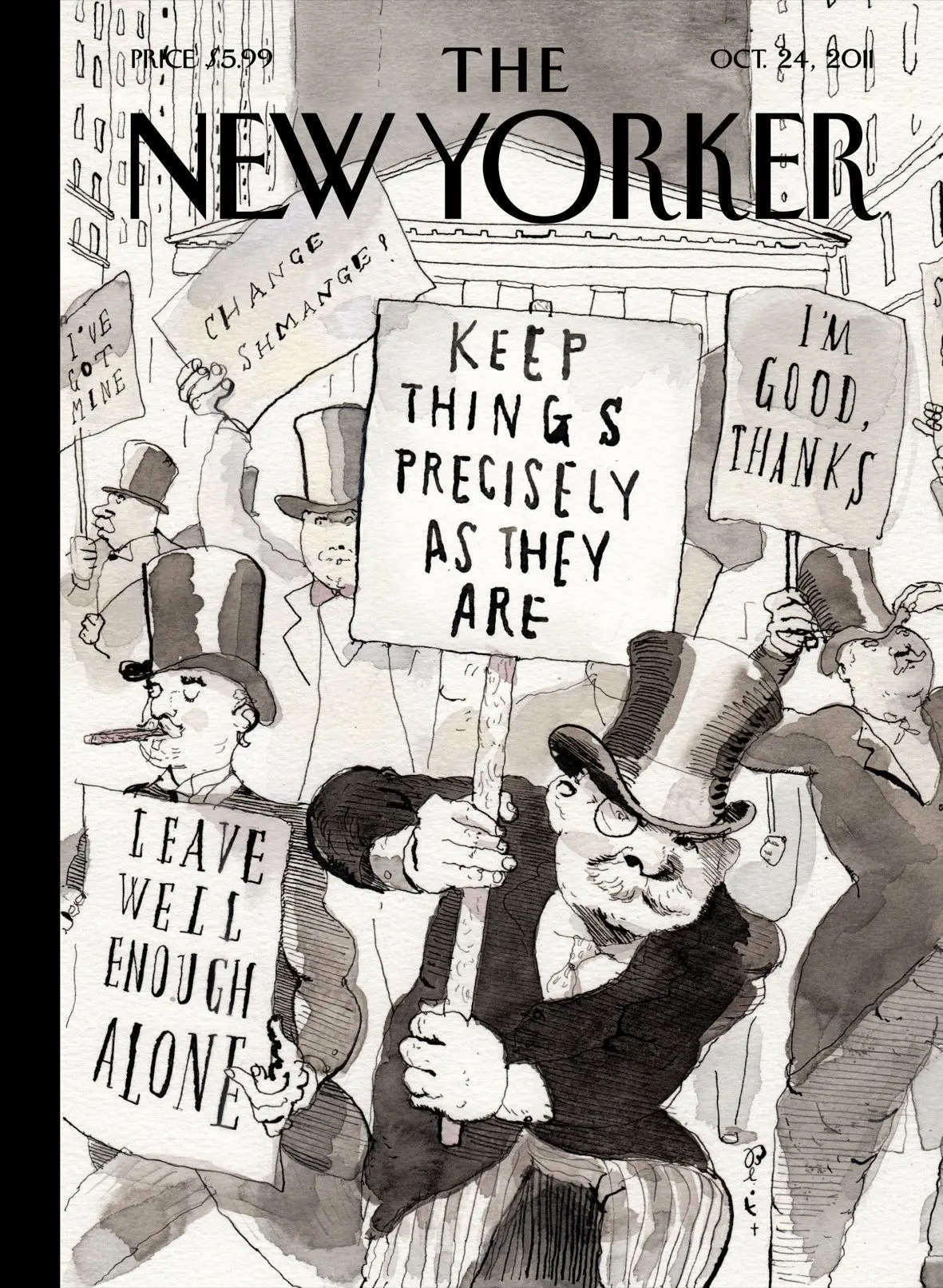 Обложка The New Yorker, 24 октября 2011: Ответный удар, художник Барри Блитт