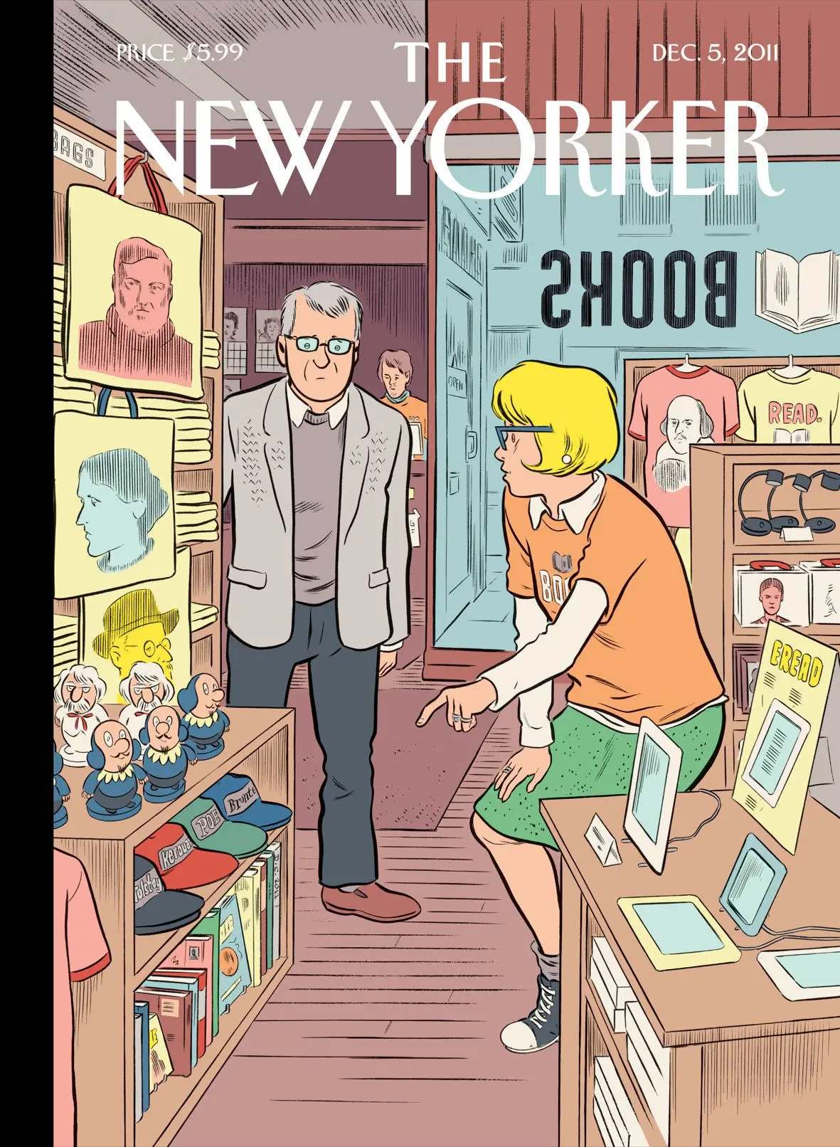 Обложка The New Yorker, 5 декабря 2011: Чёрная пятница, художник Дэниел Клоуз