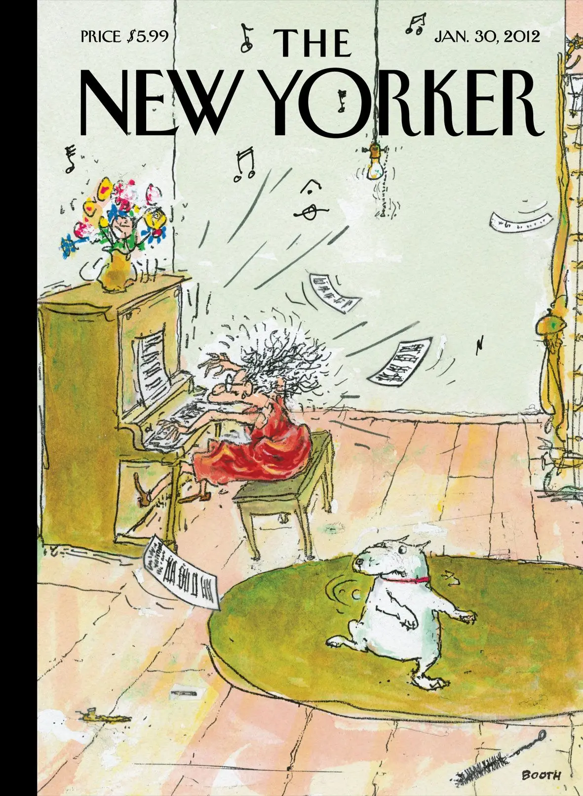 Обложка The New Yorker, 30 января 2012: Зимняя хандра, художник Джордж Бут